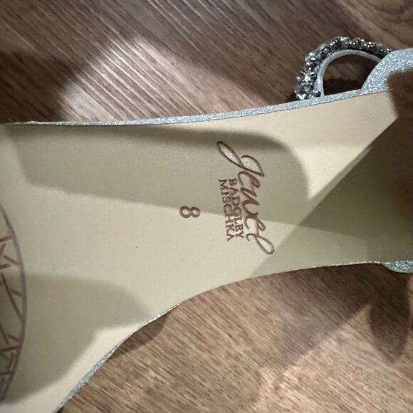 Jewel Badgley Mischka Louise Peep-Toe Block Heel, size 8 - Picture 7 of 8